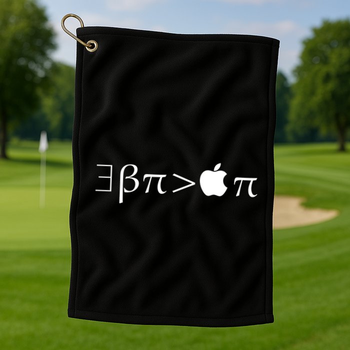 Pi Day There Exists Better Pie Greater Than Apple Pie  Pun Gift Golf Towel