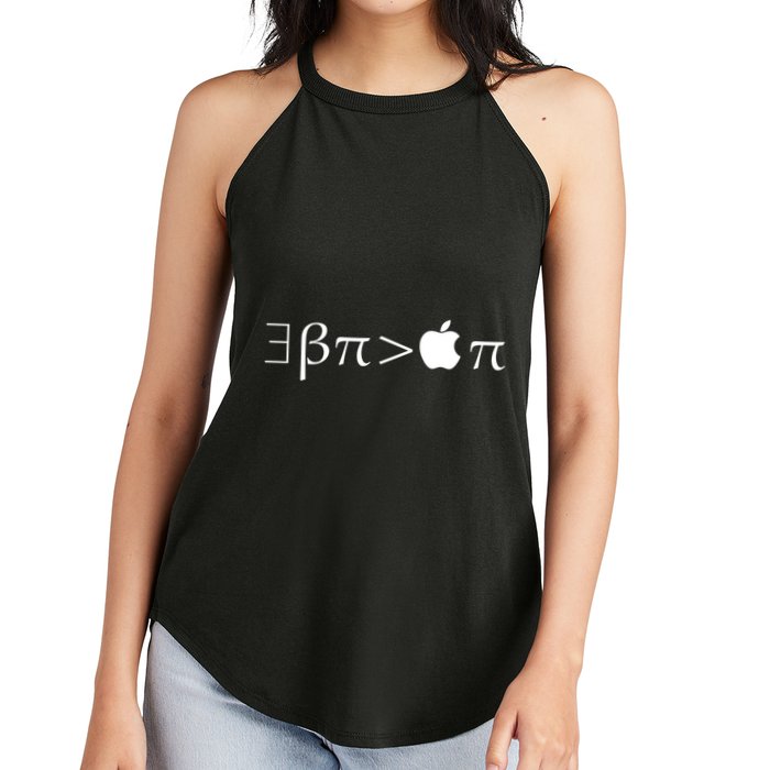 Pi Day There Exists Better Pie Greater Than Apple Pie  Pun Gift Women's Perfect Tri Rocker Tank