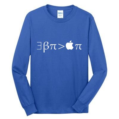 Pi Day There Exists Better Pie Greater Than Apple Pie  Pun Gift Tall Long Sleeve T-Shirt