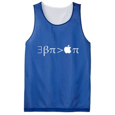 Pi Day There Exists Better Pie Greater Than Apple Pie  Pun Gift Mesh Reversible Basketball Jersey Tank
