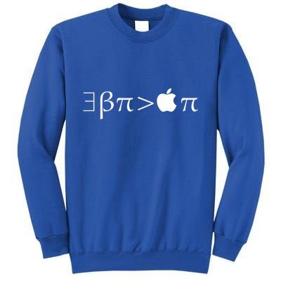 Pi Day There Exists Better Pie Greater Than Apple Pie  Pun Gift Tall Sweatshirt