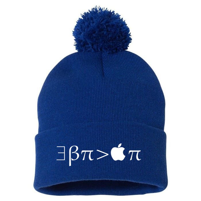 Pi Day There Exists Better Pie Greater Than Apple Pie  Pun Gift Pom Pom 12in Knit Beanie