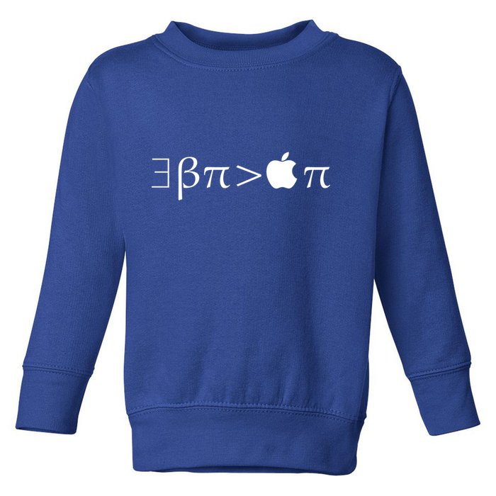 Pi Day There Exists Better Pie Greater Than Apple Pie  Pun Gift Toddler Sweatshirt