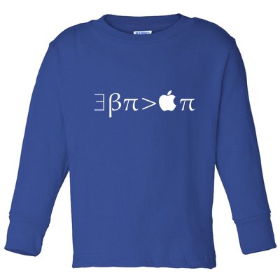 Pi Day There Exists Better Pie Greater Than Apple Pie  Pun Gift Toddler Long Sleeve Shirt