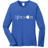 Pi Day There Exists Better Pie Greater Than Apple Pie  Pun Gift Ladies Long Sleeve Shirt