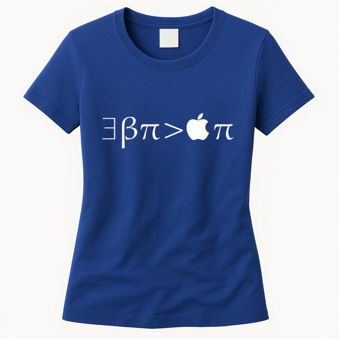 Pi Day There Exists Better Pie Greater Than Apple Pie  Pun Gift Womens T-Shirt
