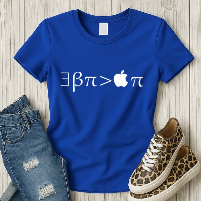Pi Day There Exists Better Pie Greater Than Apple Pie  Pun Gift Womens T-Shirt
