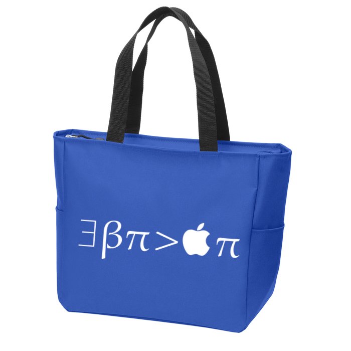 Pi Day There Exists Better Pie Greater Than Apple Pie  Pun Gift Zip Tote Bag