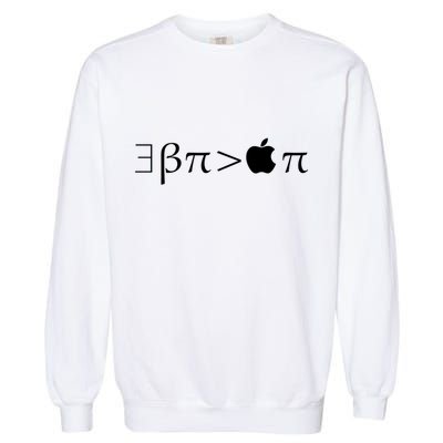 Pi Day There Exists Better Pie Greater Than Apple Pie  Pun Gift Garment-Dyed Sweatshirt