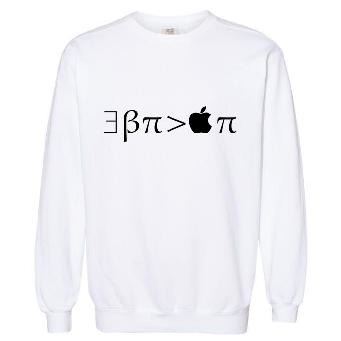 Pi Day There Exists Better Pie Greater Than Apple Pie  Pun Gift Garment-Dyed Sweatshirt
