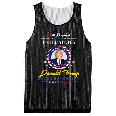 President Donald Trump Inauguration Day 2025 47th President Mesh Reversible Basketball Jersey Tank