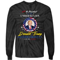 President Donald Trump Inauguration Day 2025 47th President Tie-Dye Long Sleeve Shirt