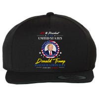 President Donald Trump Inauguration Day 2025 47th President Wool Snapback Cap