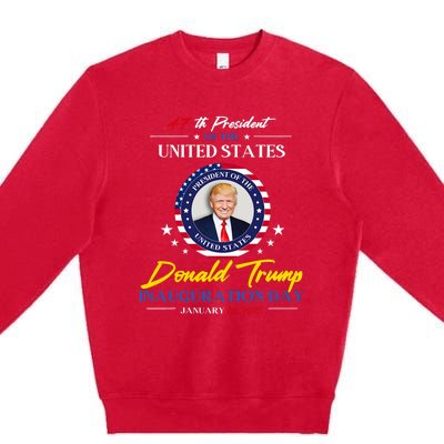 President Donald Trump Inauguration Day 2025 47th President Premium Crewneck Sweatshirt