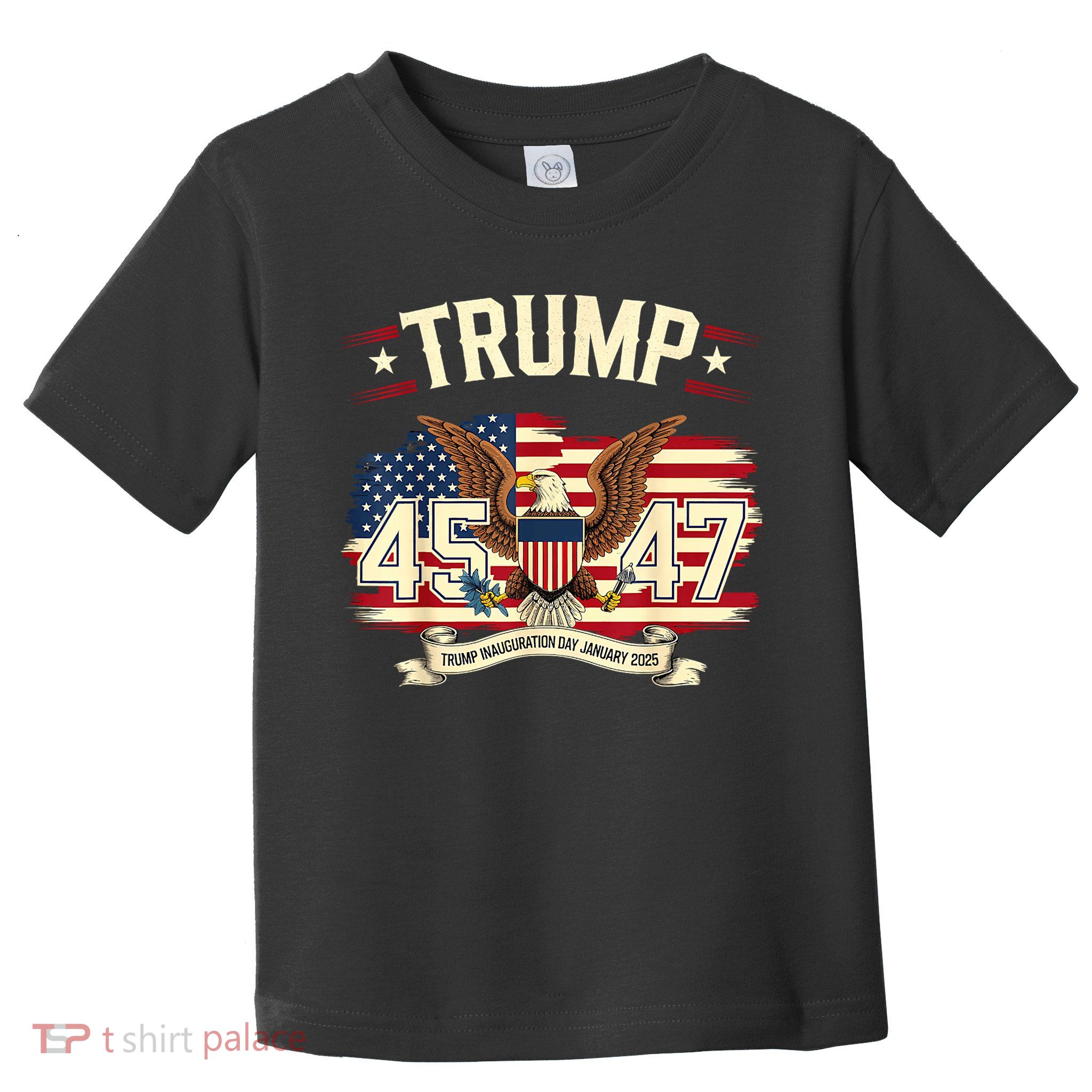 President Donald Trump Inauguration Day 2025 Memorabilia America Flag Design Toddler T-Shirt
