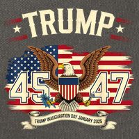 President Donald Trump Inauguration Day 2025 Memorabilia America Flag Design Cotton Canvas Backpack