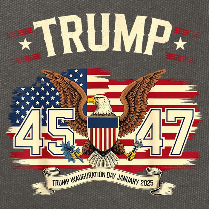 President Donald Trump Inauguration Day 2025 Memorabilia America Flag Design Cotton Canvas Backpack