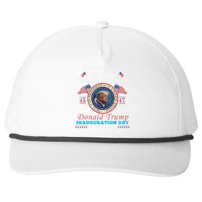 President Donald Trump Inauguration Day 2025 47th Usa Flag Snapback Five-Panel Rope Hat