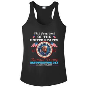 President Donald Trump Inauguration Day 2025 47th Usa Flag Ladies PosiCharge Competitor Racerback Tank