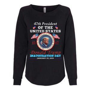 President Donald Trump Inauguration Day 2025 47th Usa Flag Womens California Wash Sweatshirt