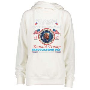 President Donald Trump Inauguration Day 2025 47th Usa Flag Womens Funnel Neck Pullover Hood