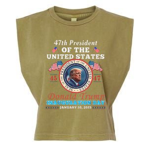 President Donald Trump Inauguration Day 2025 47th Usa Flag Garment-Dyed Women's Muscle Tee