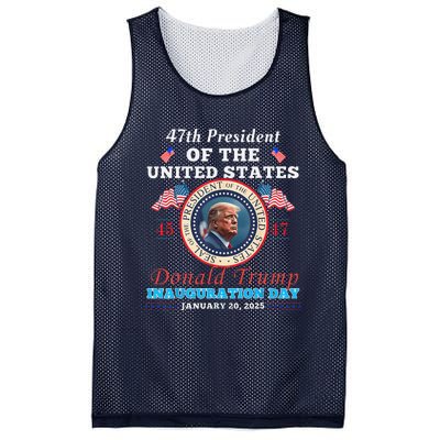 President Donald Trump Inauguration Day 2025 47th Usa Flag Mesh Reversible Basketball Jersey Tank