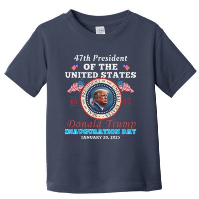 President Donald Trump Inauguration Day 2025 47th Usa Flag Toddler T-Shirt