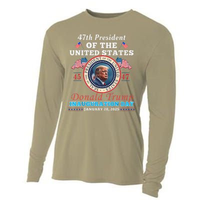 President Donald Trump Inauguration Day 2025 47th Usa Flag Cooling Performance Long Sleeve Crew