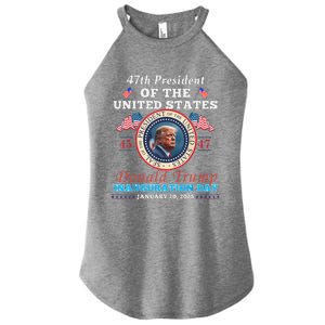 President Donald Trump Inauguration Day 2025 47th Usa Flag Women's Perfect Tri Rocker Tank