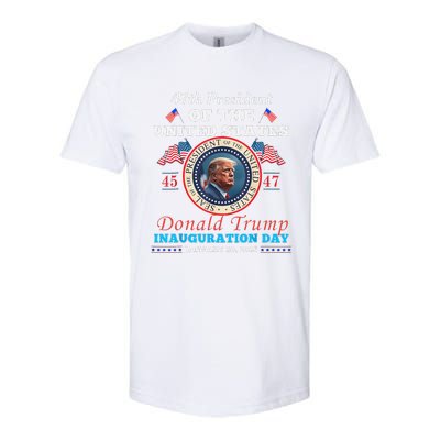 President Donald Trump Inauguration Day 2025 47th Usa Flag Softstyle CVC T-Shirt