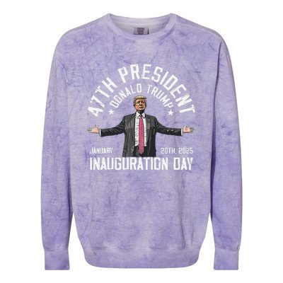 President Donald Trump Inauguration Day 2025 Memorabilia Colorblast Crewneck Sweatshirt