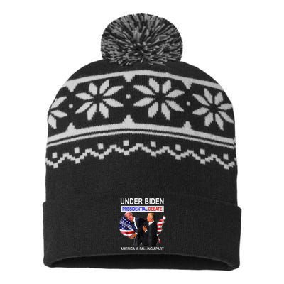 Presidential Debate Under Biden America Is Falling Apart USA-Made Snowflake Beanie