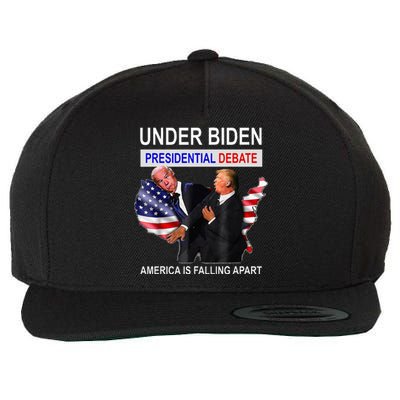 Presidential Debate Under Biden America Is Falling Apart Wool Snapback Cap