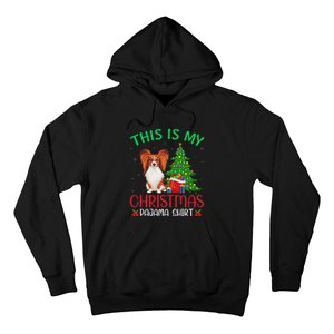 Papillon Dog Ugly Xmas Party This Is My Christmas Pajama Hoodie