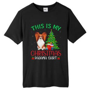 Papillon Dog Ugly Xmas Party This Is My Christmas Pajama Tall Fusion ChromaSoft Performance T-Shirt