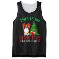 Papillon Dog Ugly Xmas Party This Is My Christmas Pajama Mesh Reversible Basketball Jersey Tank