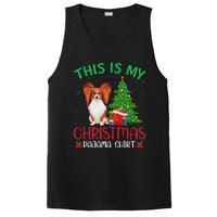 Papillon Dog Ugly Xmas Party This Is My Christmas Pajama PosiCharge Competitor Tank