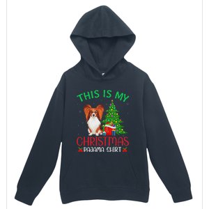 Papillon Dog Ugly Xmas Party This Is My Christmas Pajama Urban Pullover Hoodie