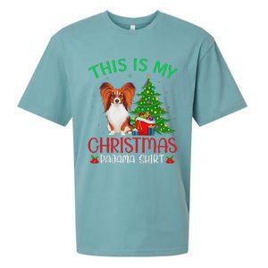 Papillon Dog Ugly Xmas Party This Is My Christmas Pajama Sueded Cloud Jersey T-Shirt