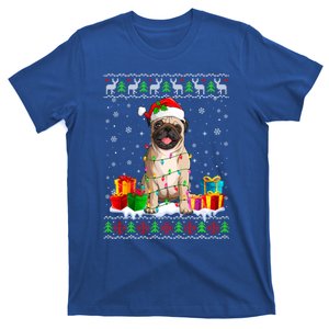 Pug Dog Ugly Christmas Santa Hat Xmas Dog Lover Gift T-Shirt