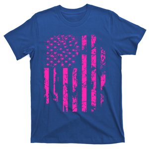 Pink Distressed Usa Flag Gift T-Shirt