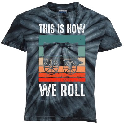 Pioneer Day Utah Vintage Retro This Is How I Roll Kids Tie-Dye T-Shirt