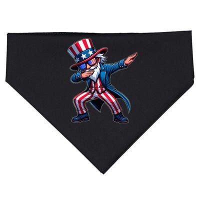 Patriotic Dabbing Uncle Sam Usa 4th Of July USA-Made Doggie Bandana