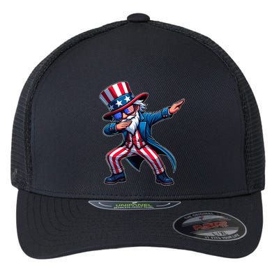 Patriotic Dabbing Uncle Sam Usa 4th Of July Flexfit Unipanel Trucker Cap