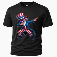 Patriotic Dabbing Uncle Sam Usa 4th Of July Cooling Performance Crew T-Shirt