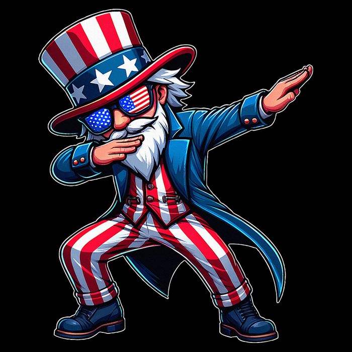 Patriotic Dabbing Uncle Sam Usa 4th Of July Cooling Performance Crew T-Shirt