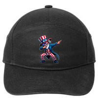 Patriotic Dabbing Uncle Sam Usa 4th Of July 7-Panel Snapback Hat