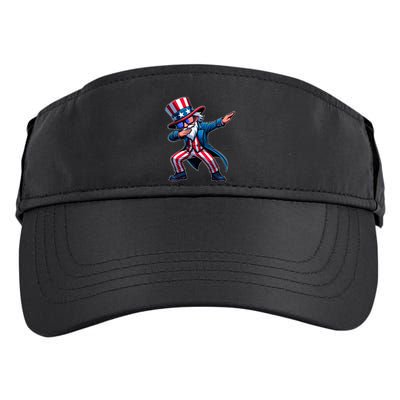 Patriotic Dabbing Uncle Sam Usa 4th Of July Adult Drive Performance Visor