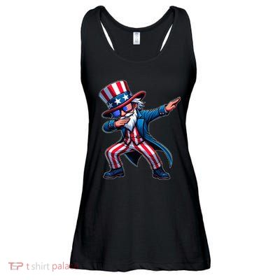 Patriotic Dabbing Uncle Sam Usa 4th Of July Ladies Essential Flowy Tank